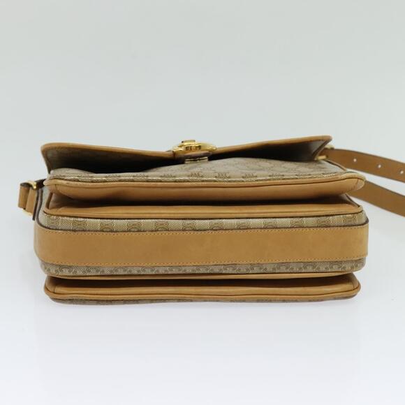 CELINE Macadam Canvas Shoulder Bag Pvc Brown Gold - Picture 9 of 13